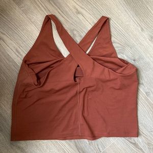 Girlfriend Collective Built-in Bra FLOAT Tank, 5XL, Mahogany